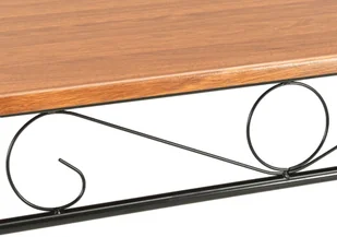 7-częściowy zestaw mebli do jadalni, MDF i stal, brązowy - Stoły z krzesłami - miniaturka - grafika 9