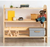 Regały - Drewniany regał na zabawki do pokoju dziecięcego S6-A25 - miniaturka - grafika 1