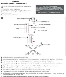 Feiss Loftowa LAMPA wisząca FE-JAX10-BB Elstead metalowa OPRAWA industrialny ZWIS pająk explosion mosiądz FE-JAX10-BB - Lampy sufitowe - miniaturka - grafika 3