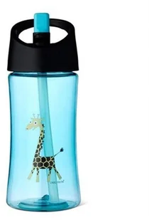 CARL OSCAR Carl Oscar Transparentny bidon ze słomką 350 ml Turquoise - Giraffe - Bidony dla dzieci CARL OSCAR Carl Oscar Transparentny bidon ze słomką 350 ml Turquoise - Giraffe - Bidony dla dzieci - miniaturka - grafika 1