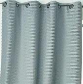 Firany i zasłony dla dzieci - Linder zasłonę z oczkami z 8 uchem poliestru kolor szary Rideau - miniaturka - grafika 1