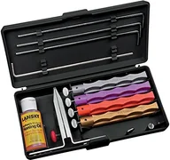 Akcesoria turystyczne - Lansky Diamant Deluxe zestaw do ostrzenia, z 4 osełkami, od bardzo grubej do bardzo drobnej, z zaciskiem LKDMD - miniaturka - grafika 1