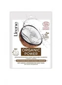 Maseczki do twarzy - Lirene Lirene Organic Power przeciwzmarszczkowa maska regenerująca na płacie z Kokosem i Nawłocią LIR NAT-014 - miniaturka - grafika 1