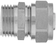 Akcesoria hydrauliczne - Invena Złączka gwint zewn.1/2'' x 20 mm x 2- wkład aluminiowy - miniaturka - grafika 1