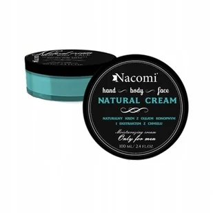 Nacomi naturalny krem dla mężczyzn z olejem konopnym i ekstraktem z chmielu 100ml - Kosmetyki do pielęgnacji twarzy męskie - miniaturka - grafika 4