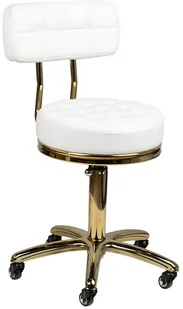 TABORET KOSMETYCZNY GOLD AM-961 BIAŁY 131988 - Krzesła i taborety kosmetyczne - miniaturka - grafika 11