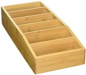 Pudła i pojemniki do przechowywania - Kesper 70822 Schowek wykonany z bambusa, brązu, 15 x 5/7 x 35 cm 70822 - miniaturka - grafika 1