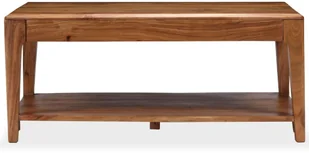 vidaXL Stolik kawowy z litego drewna, 88 x 50 x 38 cm - Ławy i stoliki kawowe - miniaturka - grafika 4