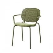 Krzesła - Scab Design Krzesło Si-Si dots z podłokietnikami - oliwkowy 2504 ZV - miniaturka - grafika 1