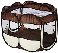 Klatki dla gryzoni - BUNNY BUSINESS Bunny Business wybiegów dla pracy zapewnia królik/świnki morskie, wykonana z materiału, składany, brązowy - miniaturka - grafika 1