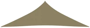 vidaXL Trójkątny żagiel ogrodowy, tkanina Oxford, 3,5x3,5x4,9 m, beż vidaXL - Parasole ogrodowe - miniaturka - grafika 4