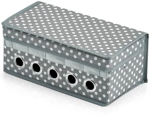 ZELLER Pudełko do przechowywania wstążek pudełko na drobiazgi pojemnik tekstylny pudełka do przechowywania ozdobne pudełka materiałowe ZELLER B07FD9KZB1 - Pudła i pojemniki do przechowywania - miniaturka - grafika 4