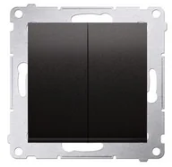 Wyłączniki światła i elektryczne - Kontakt Kontakt_Simon Przycisk podwójny zwierny bez piktogramu (moduł) 10AX. 250V. szybkozłącza antracyt DP2.01/48 - miniaturka - grafika 1