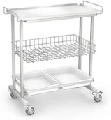 Meble i wyposażenie gabinetów medycznych - Ztm Tech-med C-04/B-KO wózek oddziałowy ze stali kwasoodpornej C-03-BKQ-66-KO - miniaturka - grafika 1