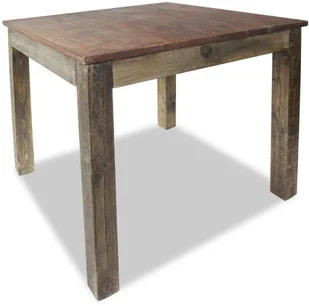 vidaXL Stół do jadalni, lite drewno z recyklingu, 82x80x76 cm - Stoły - miniaturka - grafika 3