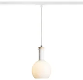 Lampy sufitowe - Redlux wisząca lampa szynowa Pulire Rd 1F E14 szkło opalowe/drewno R13210 - miniaturka - grafika 1
