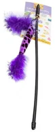 Zabawki dla kotów - Dingo Wędka z ogonkiem i piórkami kolor fioletowy nr 21298 - miniaturka - grafika 1