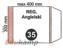 Fol-Plast okładki Okładka szkolna Angielski regulowana nr35 300x400mm OK39FP - Dyplomy i okładki - miniaturka - grafika 2