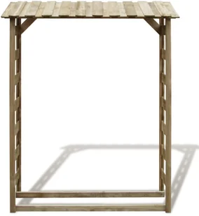 vidaXL Budka na drewno opałowe, sosna impregnowana, 150 x 44 176 cm vidaXL - Akcesoria kominkowe - miniaturka - grafika 2