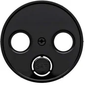 Klawisze i ramki - Berker R1/R3 czarny płytka do gniazda RTV-SAT B_12032045 - miniaturka - grafika 1