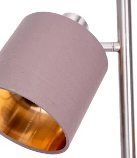 Näve Lampa stojąca Maron, 3-pkt., tkanina, brązowa - Lampy stojące - miniaturka - grafika 4