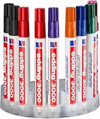 Markery permanentne - Edding 3000 Permanent Marker  10 marker  kolor: Sortowane  do trwałego oznaczania i wyróżnij od różnych powierzchni, takich jak karton, metal, tworzywo sztuczne, skóra 4-3000-10999 - miniaturka - grafika 1