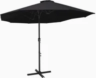 Parasole ogrodowe - vidaXL Parasol ogrodowy na słupku aluminiowym, 460 x 270 cm, czarny vidaXL - miniaturka - grafika 1