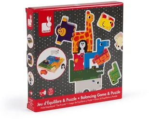 Janod Układanka drewniana piramida Zwierzęta, - Klocki - miniaturka - grafika 4