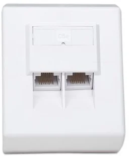 Intellinet Gniazdo natynkowe 2xRJ45 Cat. 5e LUX - Gniazdka elektryczne - miniaturka - grafika 2