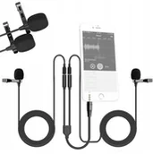 Mikrofony komputerowe - Maono Podwójny mikrofon krawatowy AU-404 do telefonu AU-404 - miniaturka - grafika 1