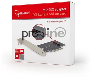 Gembird Kontroler Karta PCI-Express &gt M.2 SSD + śledź low profile (PEX-M2-01) - Kontrolery - miniaturka - grafika 2