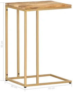 vidaXL Stolik boczny 35x45x65 cm lite drewno mango 286400 - Szafki nocne - miniaturka - grafika 16