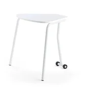 Meble do szkół i przedszkoli - AJ Produkty Stół składany HEX, 740x800x620 mm, biały, biały - miniaturka - grafika 1