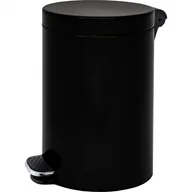 Kosze na śmieci - ALDA Kosz na pedał, 20l, lakierowany czarny, płynne zamykanie 384086 - miniaturka - grafika 1