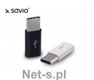 Savio Adapter AK-31/B (Micro USB F - USB typu C M; kolor czarny) AK-31/B - Adaptery i przejściówki - miniaturka - grafika 6