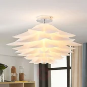 Lampy sufitowe - Lindby Designerska lampa sufitowa biała 50 cm - Rimon - miniaturka - grafika 1