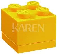 POLTOP LEGO. 40111732 Minipudełko mały klocek, żółty - Pojemniki na zabawki - miniaturka - grafika 3