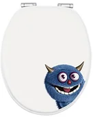 Deski sedesowe - SITZPLATZ ozdobna deska sedesowa z drewna, z systemem cichego opadania, metalowe zawiasy, szybkie mocowanie Fast-Fix, wzór Monster Ecky 40276 7 - miniaturka - grafika 1