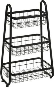 5five Simple Smart Koszyk metalowy SILV 3 poziomy stojący kolor czarny 160942 - Koszyki łazienkowe - miniaturka - grafika 2