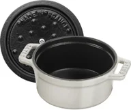 Garnki - Staub Mini garnek żeliwny okrągły La Cocotte 250 ml biała trufla 40501-408-0 - miniaturka - grafika 1