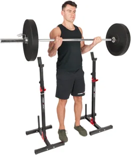 Marbo Sport Stojaki pod sztangę z asekuracją i miejscem na obciążenie (2 sztuki) MH-S202 - 5901720121639 - Stojaki na hantle i obciążenia - miniaturka - grafika 4