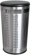 Kosze na bieliznę - MSV pojemnik na pranie kosz na pranie worek do prania pojemnik na brudną bieliznę z poduszka do siedzenia, okrągły 60,5 cm wysokość Metal Czarny/srebrny (611) - miniaturka - grafika 1