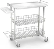 Meble i wyposażenie gabinetów medycznych - Ztm Tech-med C-01/A1-KO wózek oddziałowy ze stali kwasoodpornej C-03-B2K-66-KO-W - miniaturka - grafika 1