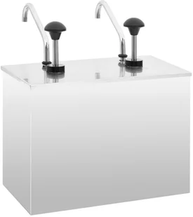 vidaXL Dozownik do sosów, stal nierdzewna, 2 x 3,5 L - Pozostałe akcesoria kuchenne - miniaturka - grafika 4