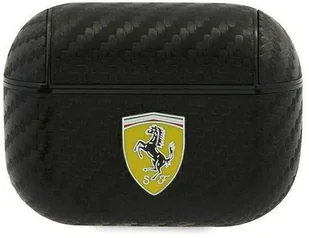 Ferrari Ferrari FESAPCABK AirPods Pro cover czarny/black On Track PU Carbon - Akcesoria do słuchawek - miniaturka - grafika 2