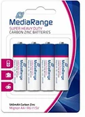 Baterie i akcesoria - MediaRange mrbat144 bateria cynkowo-węglowa 1,5 V, nieładowana bateria baterie nieładowalne (cynkowo-węglowe, cylindryczne, 1,5 V, 4 szt. (S), AA, 540 mAh) MRBAT144 - miniaturka - grafika 1