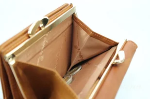 Monkey Maker Portfel Damski Skórzany 12 cm Klamra I Klapka Skóra Naturalna - Portfele - miniaturka - grafika 10