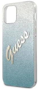 Guess Glitter Gradient Script Etui na iPhone 12 / iPhone 12 Pro niebieski GUHCP12MPCUGLSBL - Etui i futerały do telefonów - miniaturka - grafika 6