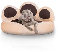 Legowiska dla psów - Knuffelwuff Łóżko dla psa w rozmiarze S-M XL lub XXL z wypustkami  bardzo miękko wyściełane, s-m, brązowo-beżowy - miniaturka - grafika 1