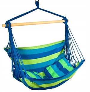 Hamak fotel brazylijski 100x100cm + 2 poduszki 40x - Fotele ogrodowe wiszące - miniaturka - grafika 2